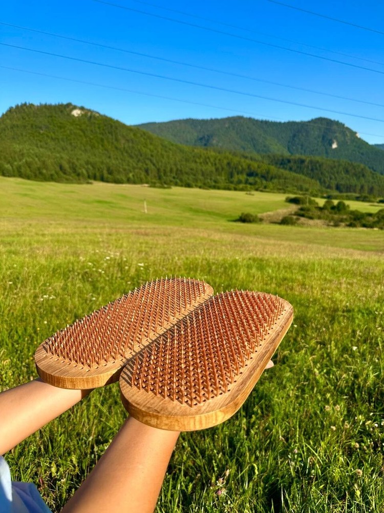 Copper Sadhu board – Solid OAK – Nagelbrett. Nail board. Best Yoga Gifts Lotus
