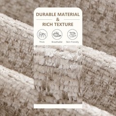 D-Shaped Chair Cushions for Dining Chairs, 2.5” Thick Chair Pads 4 Pack Beige