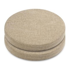 Round Chair Cushions for Dining Chairs Non Slip High 16x16x2 inch Beige