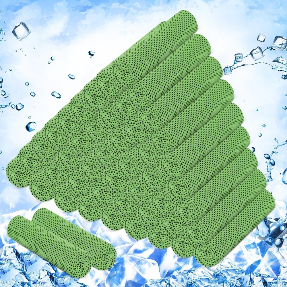 Hosuly 50 Pack Cooling Towels, 40″x12″ Yoga Towels Ice Breathable Soft Chilly…