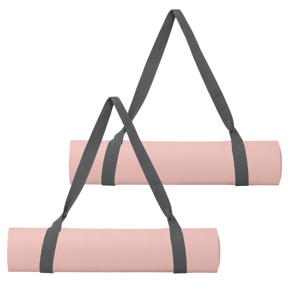 Yoga Mat Straps for Carrying, Adjustable Mat Holder, 2 Pcs & Dark Grey