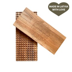 Wooden Oak Acupressure Sadhu Board | Reflexology Foot Massage “Flower of Life”