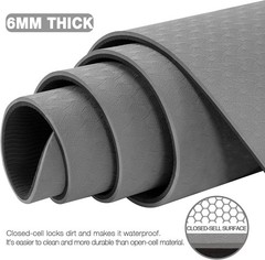 Oversized Yoga Mat 72″ x 48″ Extra Thick TPE – Perfect for Comfortable Workouts
