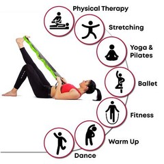 Stretching Strap with Loops – Non Elastic Stretch Band for Physical Therapy Y…