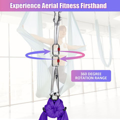 Aerial Silks Kit & Aerial Yoga Hammock – 11Yd Premium Fabric with Hardware – Eas