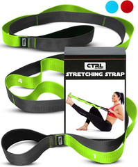 Stretching Strap with Loops – Non Elastic Stretch Band for Physical Therapy, Yog