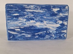 New Lululemon Lift and Lengthen Yoga Block Ocean Tide Blue and White Sold Out