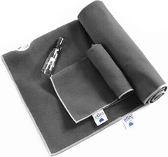 Yoga Towel for Hot Yoga Non Slip Extra Thick Yoga Mat Towel + Hand Towel 2In1 Se