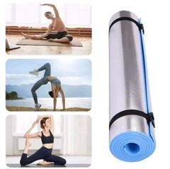 Extra Thick 10mm Exercise Yoga Pilates Mat Gym Fitness NBR 72″x 24″ w/ Bag Strap