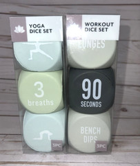 Yoga Workout Foam Dice Set 6 Pieces 2.25″ Cubes Create Unique Routines