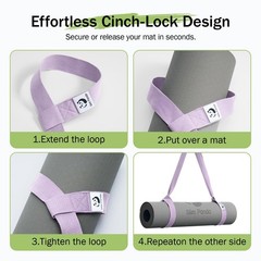 Slim Panda Yoga Mat Straps for Carrying, Adjustable Yoga Mat Carrier Sling Fi…