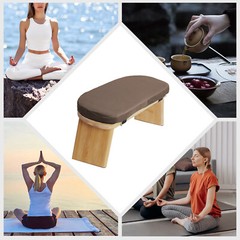 Modern Foldable Kneeling Meditation Bench with Cushion and Carrying Bag