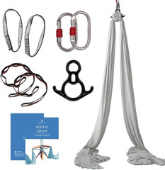 Aerial Silks Starter Kit – Durable 9 Yards of Aerial Yoga Hammock with Hardware