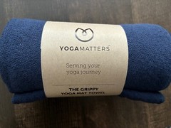 Navy Blue Yoga Matters “The Grippy Yoga Mat Towel”, 183 cm x 61 cm