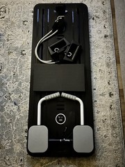 Portable Pilates Board with Resistance Bands, Digital Display, Foldable, Black