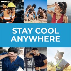 SHAKEitCOOL Original Cooling Towel – Be Cool 32 inches x 6 inches, Baseball