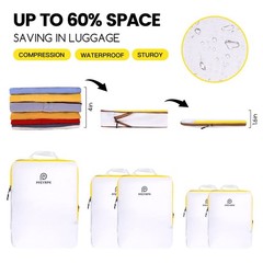 Lightweight Compression Packing Cubes for Suitcases, Compressible Expandable …