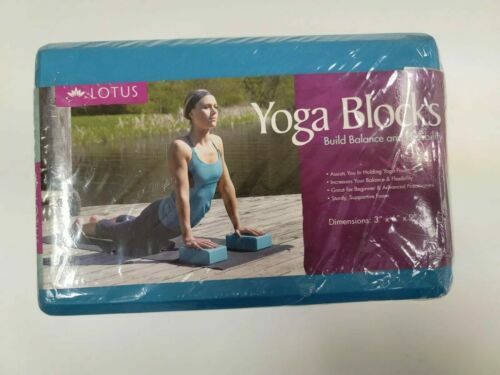 Lotus 2 Yoga Blocks, Build Balance And Flexibility NIP Factory Sealed