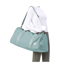 Light Blue Yoga Women Tote Bag Large Shoulder Handbag Mat Buckle Wet Dry