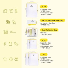 Lightweight Compression Packing Cubes for Suitcases, Compressible Expandable …