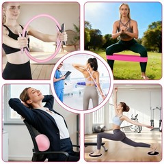 Pilates Kit for Women, Pilates Equipment Ring and Ball Set with Resistance Ba…