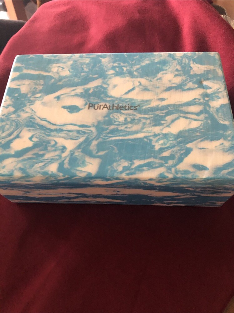 PurAthletics SERENITY PRINTED BLUE/WHITE YOGA BLOCK