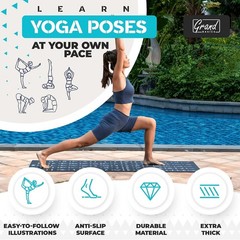 Illustrated Yoga Mat with 75 Poses + Exercises