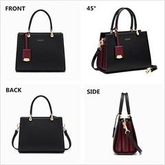Handbags for Women Large Capacity Tote Shoulder Bags Ladies 24*11.7*18cm Black