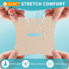 Tandem Mobi Adhesive Sleeve, 10 Pack Waterproof & Hypoallergenic Nude-10pcs