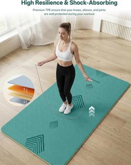 EaseUp Large yoga mat,73’x35.5’x0.4’,extra thick and wide,10mm pilates mat