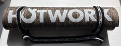 Hotworx Hemp Fiber Yoga Mat 72”x 24” Brown Hot Yoga Pilates Carry Strap