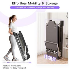 Pilates Reformer, Foldable Reformer Pilates Machine with Dual Resistance