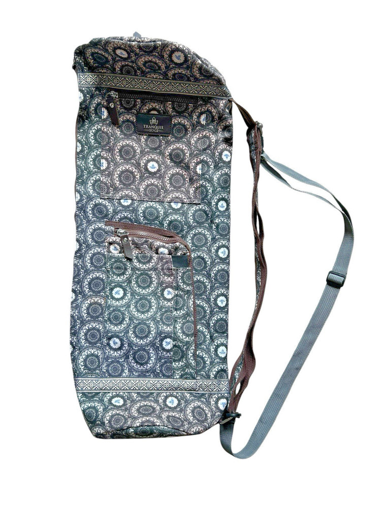 Tranquil Yogi Mat and Gym Bag – Patterned Duffle Bag with Zipper and Pockets