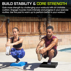 Exercise Balance Pad, Non-Slip Cushioned Foam Mat & Knee Pad for Fitness and Sta