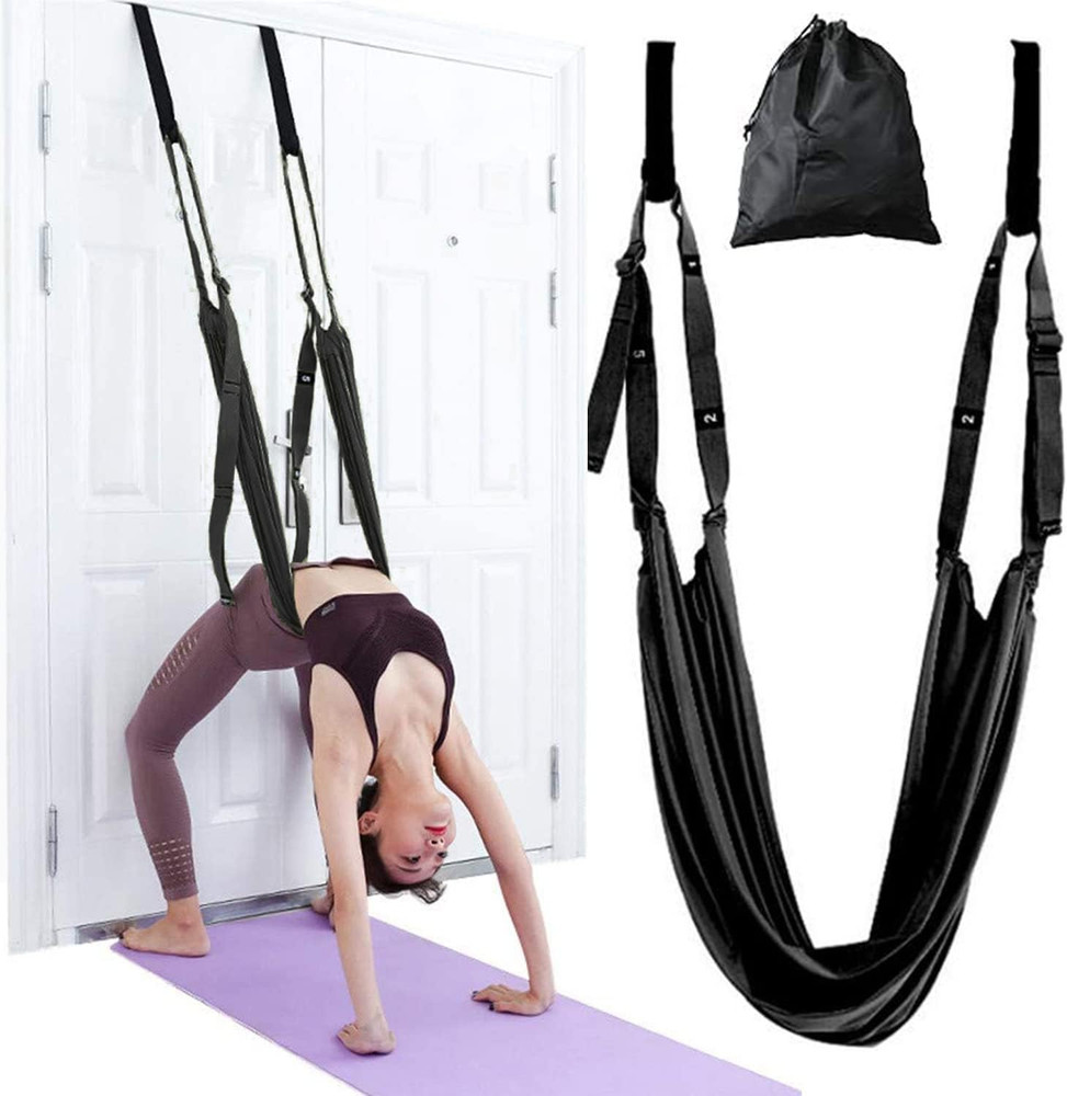 Yoga Stretching Strap, Adjustable Height Leg Stretcher Waist Back Stretch Band A