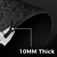 4x6ft Gym Floor Mat 10mm Thick – Large TPE/NPE Foam 4ft x 6ft x 10mm, black