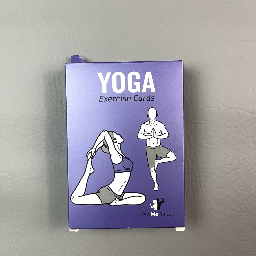 NewMe Fitness Yoga Exercise Cards 70 Pose Deck Workout Guide Beginners
