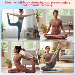12 Loops Yoga Band, Yoga Bands for Stretching Stretching Bands Stretch Straps…