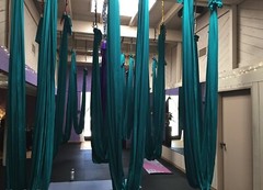 Kit de columpio de yoga con hamaca aérea para interiores y exteriores Verde NEW