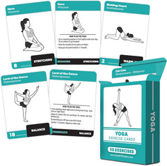 3 Pack – Exercise Cards – Yoga Poses Volume 1 & 2 + Bodyweight Exercises – Yoga
