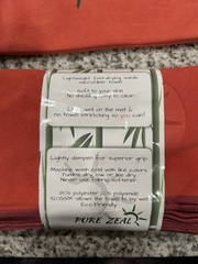 Pure Zeal Yoga Mat Towel Coral 24”x72”