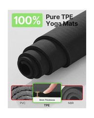YOTTOY Large Yoga Mat (75 * 52 * 1/2inch),Extra Wide TPE Exercise M… Fast Ship