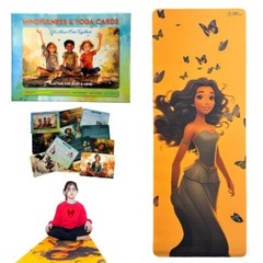 MindfulKids Yoga SET – Premium Eco Friendly MAT & CARDS, Creativity, Focus, Diva
