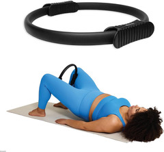 Gaiam Pilates Ring Fitness Circle – Lightweight & Durable Foam Padded Handles, F