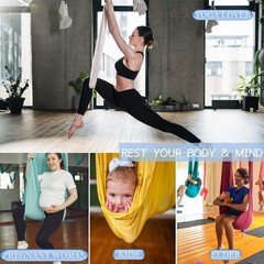 5.5 Yards Aerial Silks Yoga Swing Set – Aerial Yoga Hammock Kit Anti-Gravity …