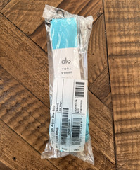 Alo Yoga Bright Aqua Cotton Yoga Strap w/ Metal Fastener A0026U