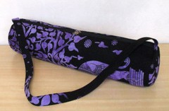 Indian Purple Elephant Tree Gym Bags Yoga Mat Carrier Bag With Shoulder Strap 01