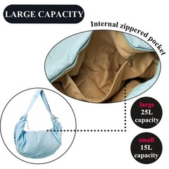 Puffer Tote Bag for Women Lightweight Cotton Adjustable Strap and Zip Pocket …
