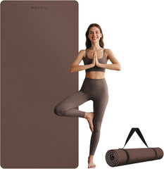 Extra Long Wide Yoga Mat 76″X33″X2/5 Inch – Non Slip Thick Exercise Mat for Home