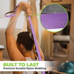 Stretching Strap for Physical Therapy 8FT Yoga Strap with Padded Handles